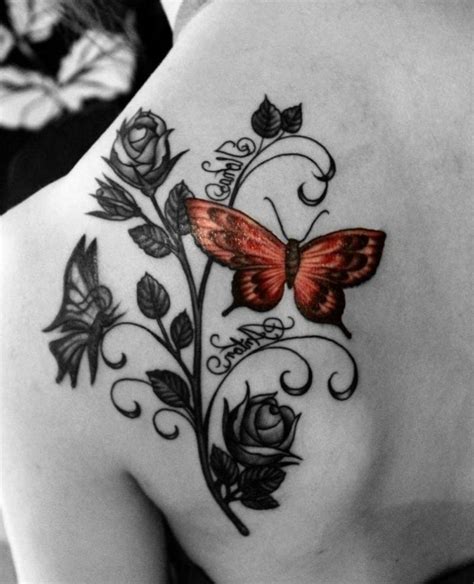 schmetterling tattoo bedeutung|schmetterling und rose tattoo.